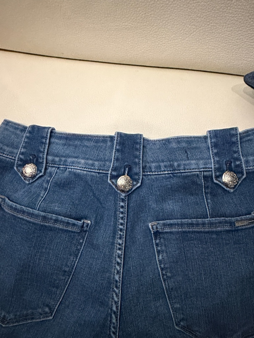 White House, Black market Denim Button-Detail Women's Shorts - Blue - Picture 7 of 10